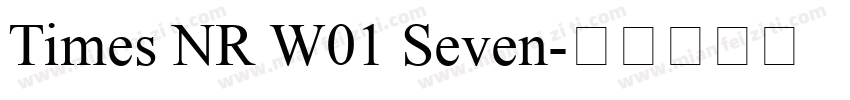 Times NR W01 Seven字体转换